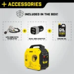 Champion Power Equipment 1850W/2500W Gasoline Powered Portable Recoil Inverter Generator - Image 4