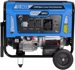 SGS 7.5kW Heavy-Duty Open-Frame Petrol Generator with AVR - Image 2